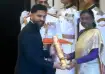Rohit Sharma receives Padma Shri.