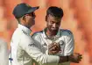 Manav Suthar took three wickets on Day 2.