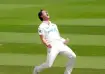 New Zealand's Matt Henry celebrates taking the wicket of