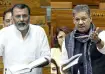 BJP leader Nishikant Dubey (left) and TMC MP Kirti Azad in
