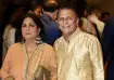 Sunil Gavaskar with his wife Marshneil