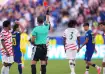 Folarin Balogun was shown a red card in round of 32.