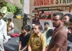 CJP founder Abhijeet Dipke during protest at the Jantar