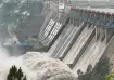 Gates of the Salal Dam on the Chenab River opened after