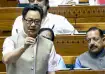 Union Parliamentary Affairs Minister Kiren Rijiju speaks in
