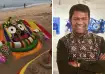 Sudarsan creates Lord Jagannath sand sculpture