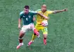 Jayden Adams with Mexico's Eric Lira