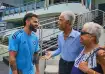 Gary Sobers with his wife and Virat Kohli during India's tour to West Indies