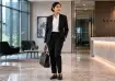 Classic black trouser suit