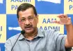 AAP chief Arvind Kejriwal during a press briefing in Delhi/