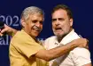 Congress MP Rahul Gandhi with party leader Sandeep Dikshit.