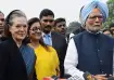 Sonia Gandhi with former PM Manmohan Singh