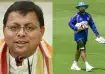 Pushkar Singh Dhami (left) and Rishabh Pant (right)