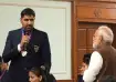 Narender Berwal talking to PM Modi