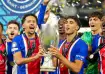 Paris Saint-Germain with UEFA Super Cup trophy