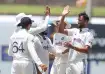 Indian team celebrating Niroshan Dickwella's wicket