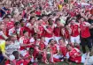 Arsenal with Premier League trophy
