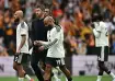 Michael Carrick consoling Bryan Mbuemo after defeat to Hull City
