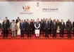 PM Modi with leaders of BRICS members and partner countries.