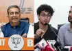 BJP leader Gaurav Bhatia (L) and CJP's Saurav Das and