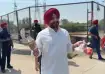 BJP leader Ravneet Singh Bittu during his protest in