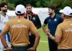 Officials with India and Afghanistan captain