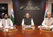CEC Gyanesh Kumar (centre) with ECs SS Sandhu (left) and