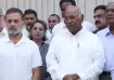 Opposition leaders hold a press conference after a high tea