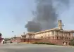 A fire broke out at the North Block on Monday.