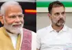 Prime Minister Narendra Modi (L) and Congress leader Rahul