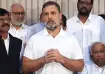 Congress MP Rahul Gandhi addressing the media.