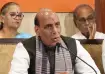 Defence Minister Rajnath Singh speaks at media briefing in