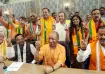 UP CM Yogi Adityanath with BJP Rajya Sabha candidates