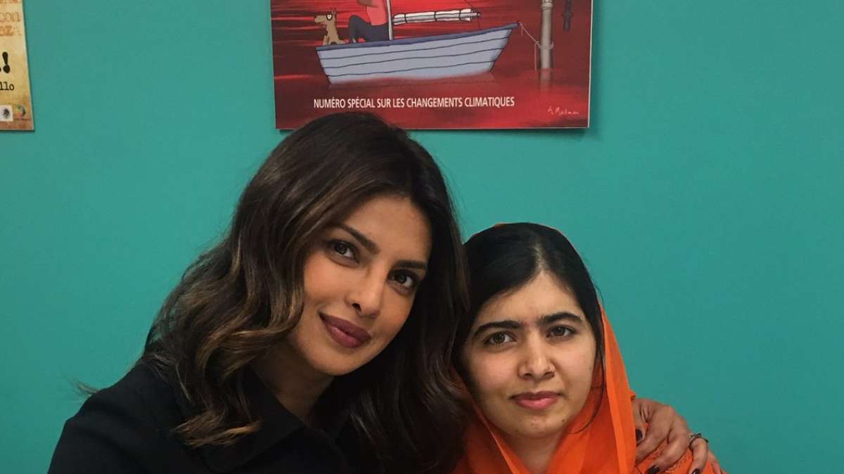 Can T Believe I Met Priyanka Chopra Malala Shares A Picture With Peecee India Tv
