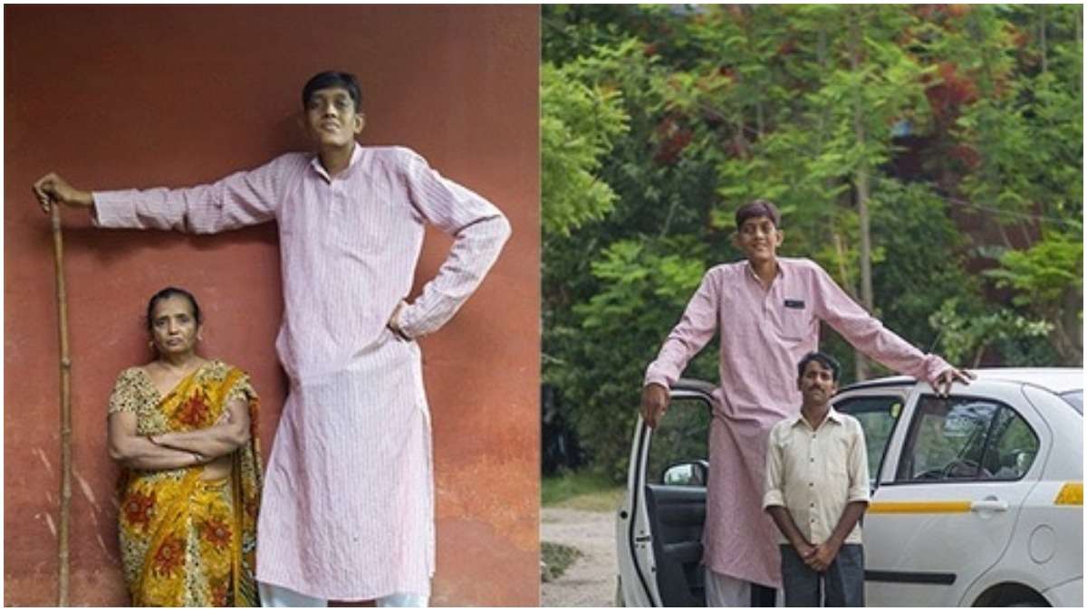Problems growing taller for 8-feet tall man Dharmendra Pratap