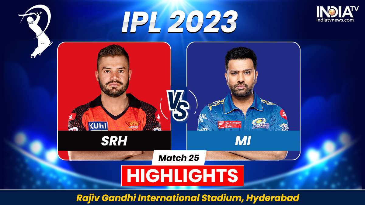 SRH vs MI IPL 2023 Highlights Mumbai beat Hyderabad by 14 runs Cricket News