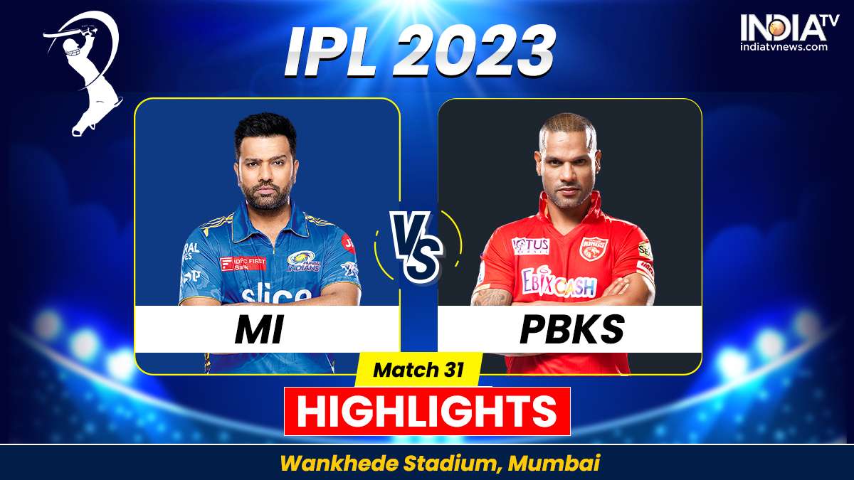 MI vs PBKS IPL 2023 Highlights Punjab Kings beat Mumbai Indians by 13 runs Cricket News