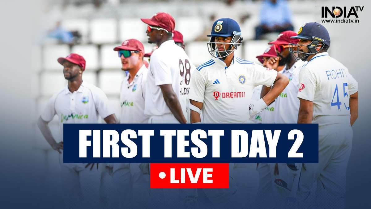IND vs WI Live 1st Test Day 2 Jaiswal, Rohits ton help India take a 162-run lead Cricket News