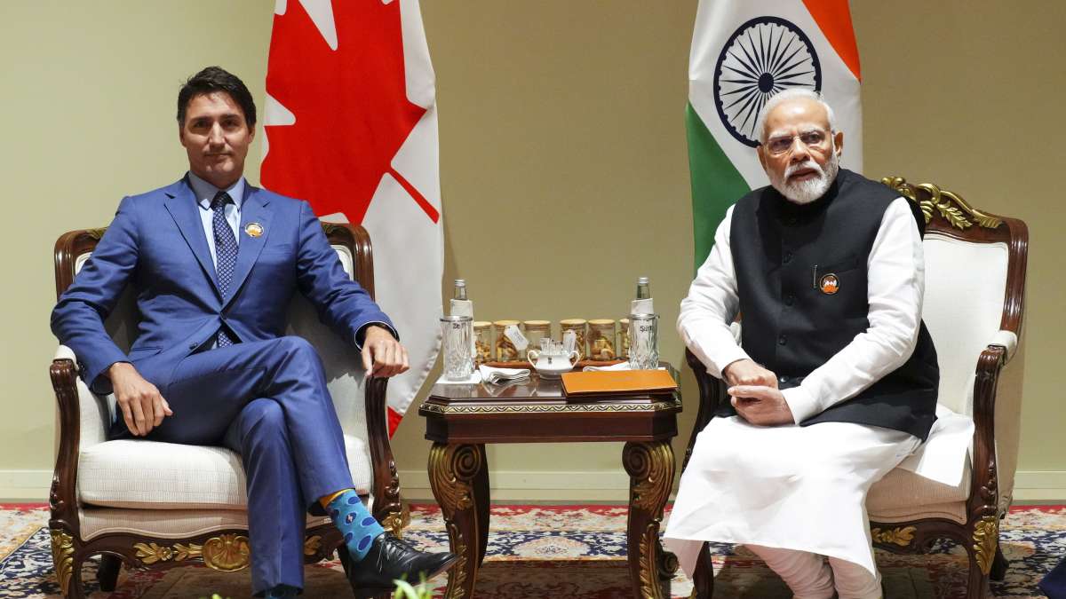 PM Modi with his Canadian counterpart Justin Trudeau.