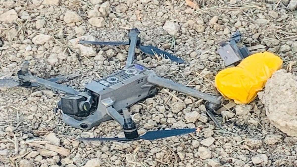 Drone carrying drugs