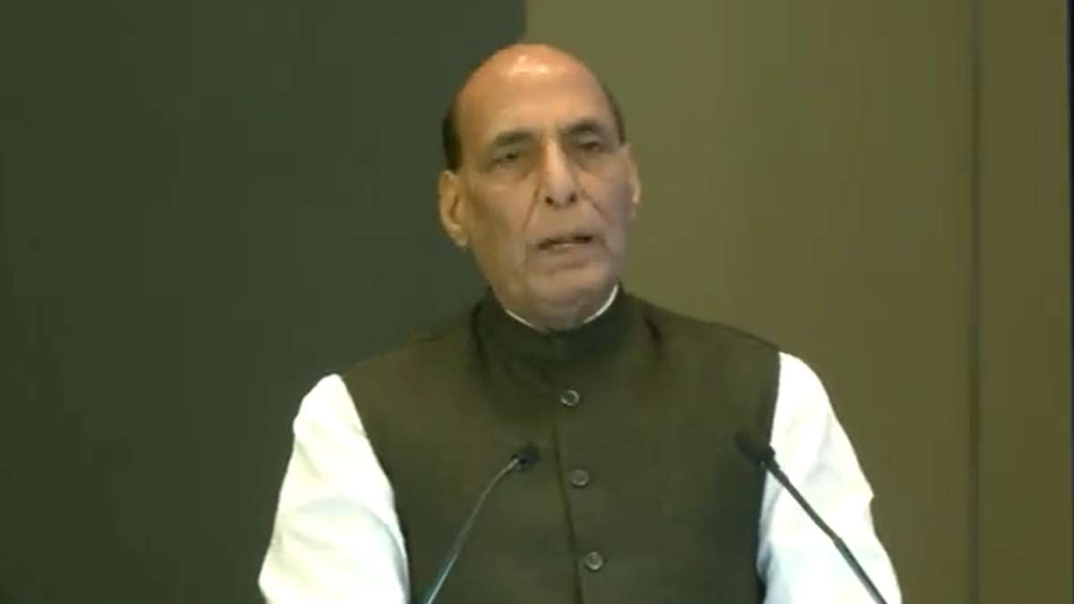 Union Defence Minister Rajnath Singh at the Goa Maritime