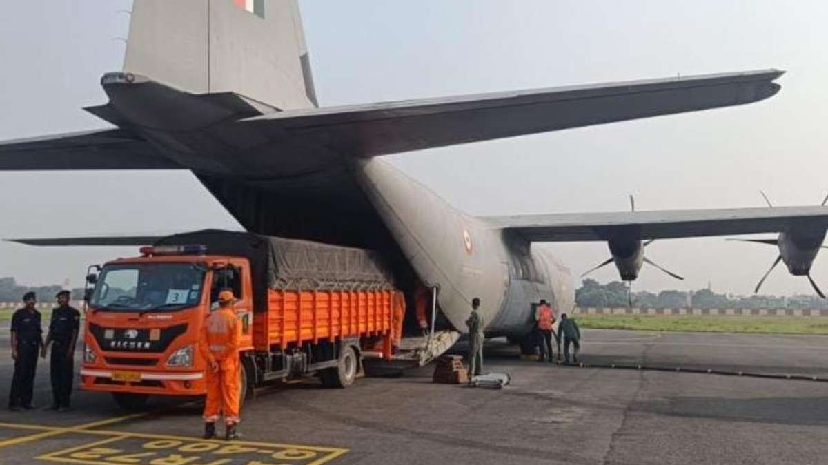 India delivering the second consignment of emergency relief