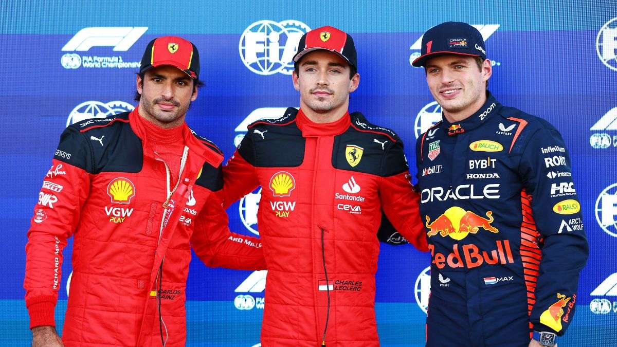 Charles Leclerc, Carlos Sainz and Max Verstappen at Mexico