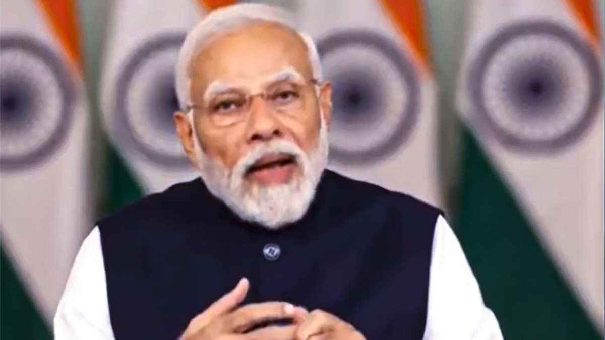 Prime Minister Narendra Modi during a virtual summit (File