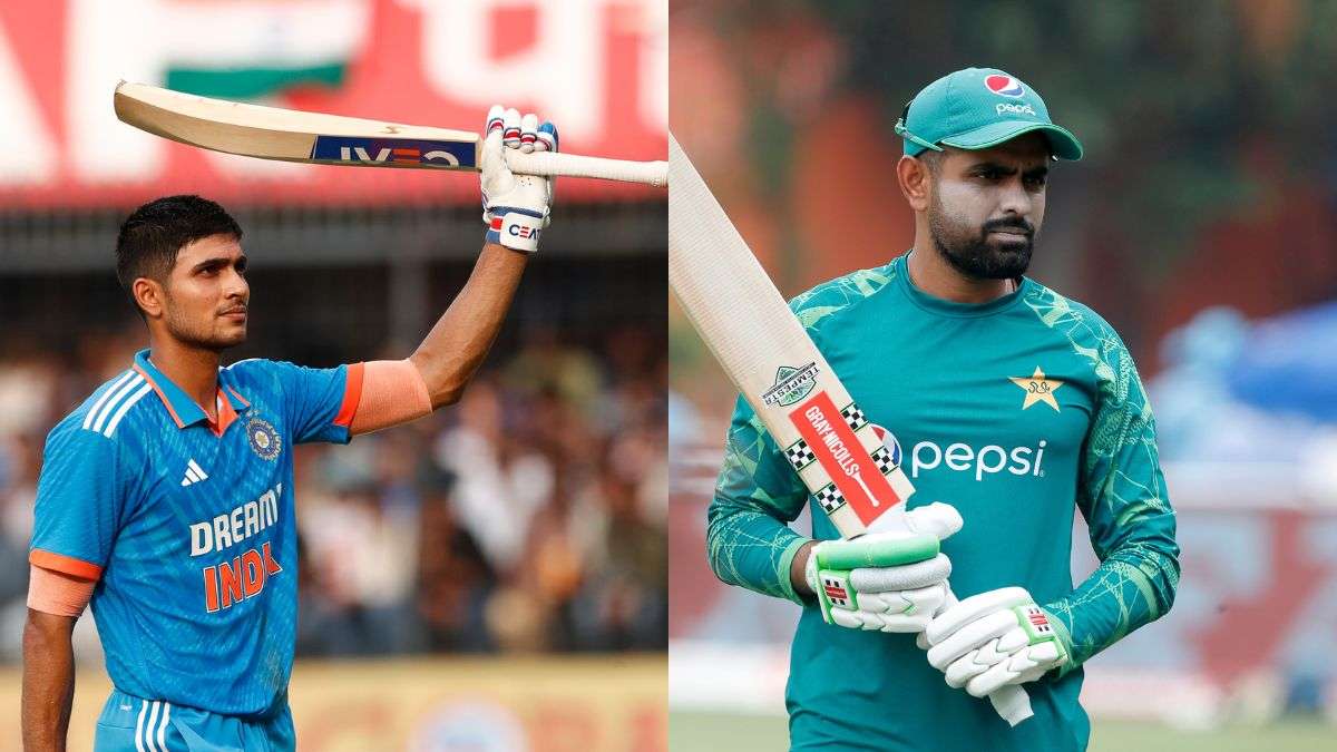 Shubman Gill (left) and Babar Azam (right).