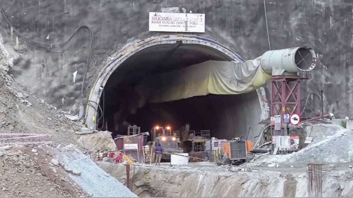 The under-construction tunnel between Silkyara and