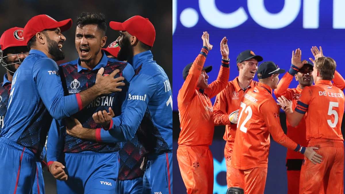 Afghanistan and Netherlands Cricket teams.
