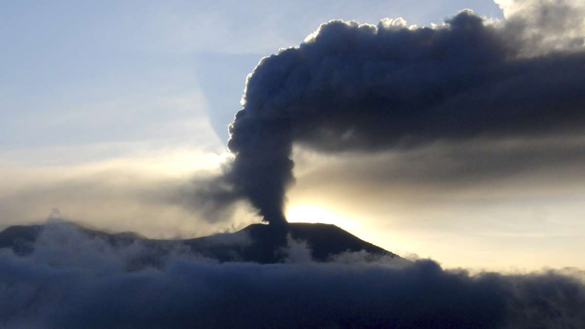 Mount Marapi volcanic eruption site 
