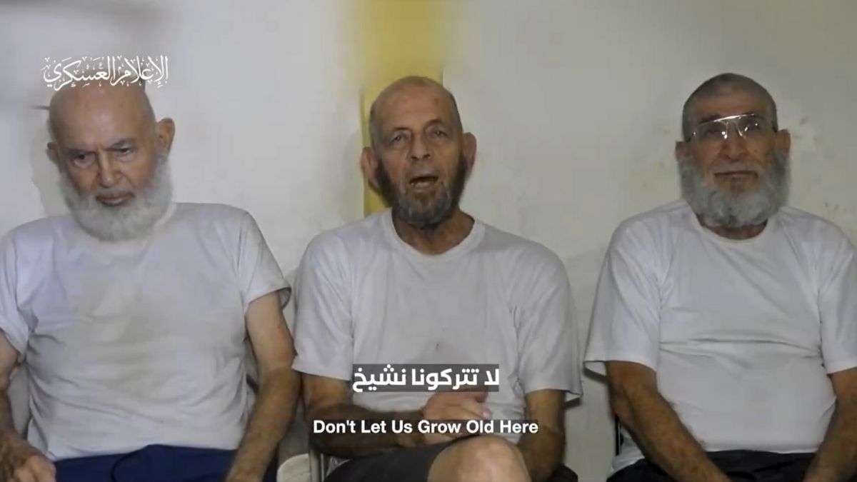 Israeli hostages being kept by the Hamas terrorists.