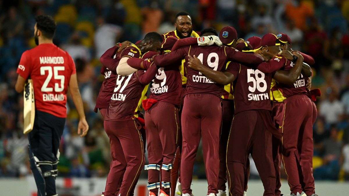 West Indies cricket team during the T20I game against